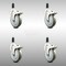 Service Caster 5 Inch 316SS Gray Poly Swivel 1-1/4 Inch Expanding Stem Caster Set Lock Brake SCC-SS316TTLEX20S514-PPUB-114-4 - alternate 1